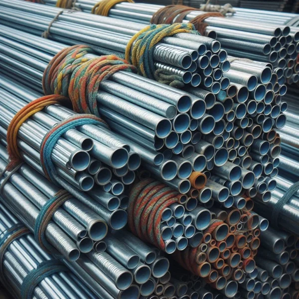 Galvanized Iron (GI) pipes from Phoenix Corporation in Kolkata, showcasing durability and corrosion resistance.