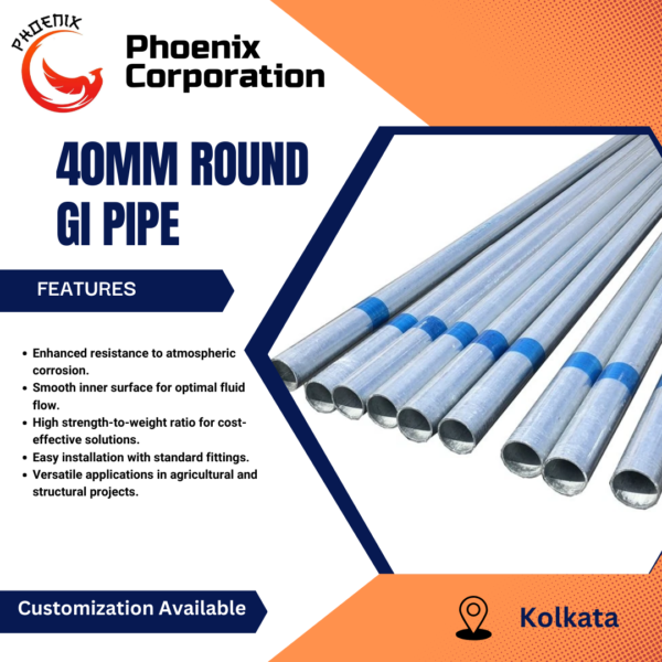 40mm Round GI Pipes