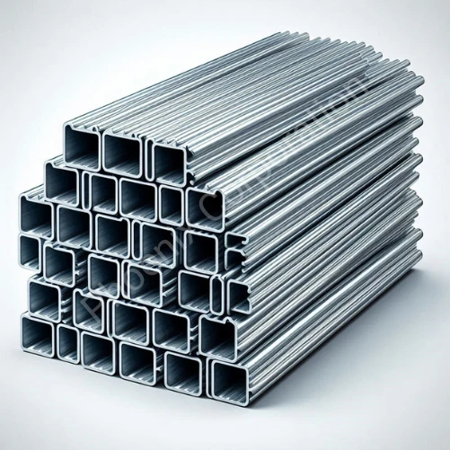 Durable galvanized iron channels in 100 x 50 mm and 75 x 40 mm sizes, available in Golaghat